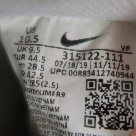 Nike Shoes Mens 10.5 Air Force 1 Sneakers Casual Lifestyle White Lace Up Trainer main image 4